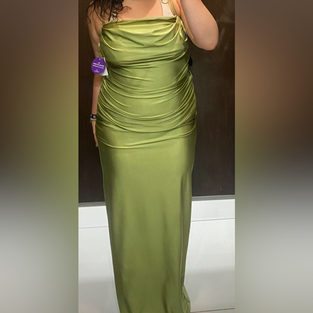 Windsor green satin dress in size XL!